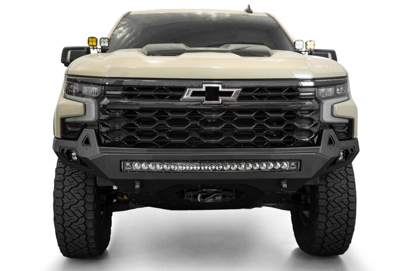 Chevrolet Silverado 1500 ZR2 Bumper - Front - Addictive Desert Designs - Stealth Fighter - Hammer Black - `25-`26